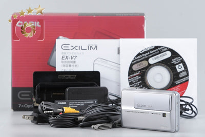【中古】Casio カシオ EXILIM EX-V7 シルバー コンパクトデジタルカメラ 元箱付き