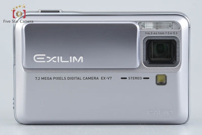 【中古】Casio カシオ EXILIM EX-V7 シルバー コンパクトデジタルカメラ 元箱付き