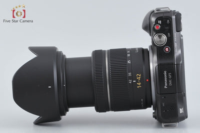 【中古】Panasonic パナソニック LUMIX DMC-GF5 エスプリブラック + G VARIO 14-42mm f/3.5-5.6 ASPH. MEGA O.I.S. H-FS014042 シャッター回数僅少