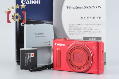 [Used] Canon PowerShot SX610 HS Red Compact Digital Camera with Original Box