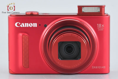 [Used] Canon PowerShot SX610 HS Red Compact Digital Camera with Original Box