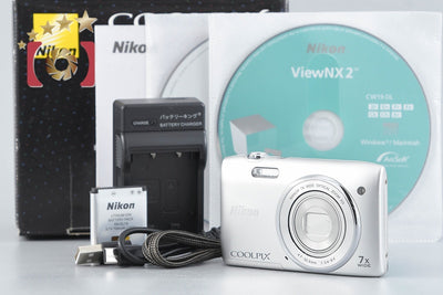 【中古】Nikon ニコン COOLPIX S3400 クリスタルシルバー コンパクトデジタルカメラ 元箱付き