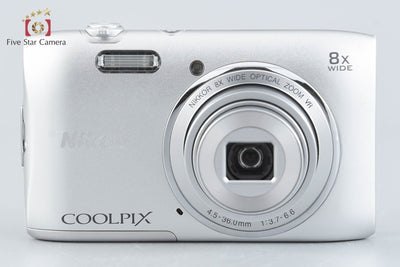 [Used] Nikon COOLPIX S3600 Crystal Silver Compact Digital Camera with Original Box