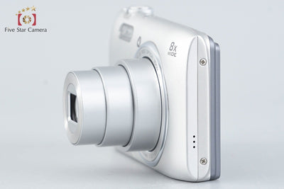 [Used] Nikon COOLPIX S3600 Crystal Silver Compact Digital Camera with Original Box