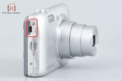 [Used] Nikon COOLPIX S3600 Crystal Silver Compact Digital Camera with Original Box