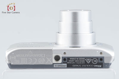 [Used] Nikon COOLPIX S3600 Crystal Silver Compact Digital Camera with Original Box