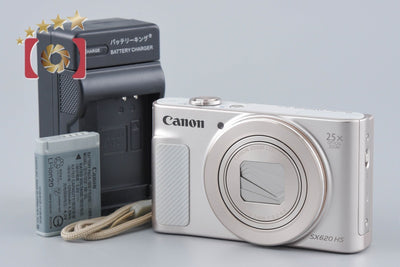 【中古】Canon キヤノン PowerShot SX620 HS ホワイト コンパクトデジタルカメラ
