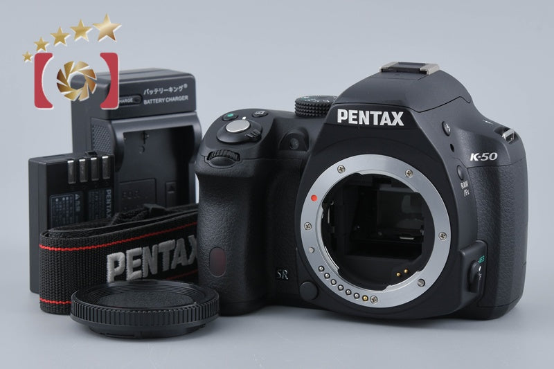 【中古】PENTAX ペンタックス K-50 ブラック デジタル一眼レフカメラ シャッター回数僅少