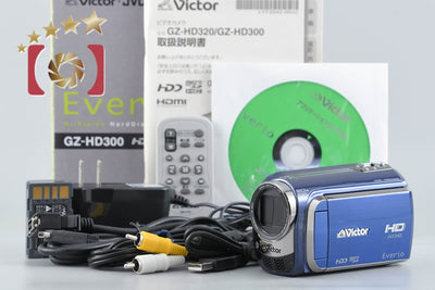 [Used] JVC Kenwood Everio GZ-HD300 Blue Camcorder with Original Box