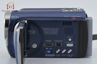 [Used] JVC Kenwood Everio GZ-HD300 Blue Camcorder with Original Box