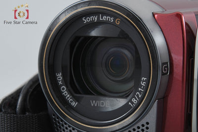 【中古】SONY ソニー ハンディカム HDR-CX180 レッド ビデオカメラ 元箱付き