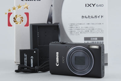 【中古】Canon キヤノン IXY 640 ブラック コンパクトデジタルカメラ 元箱付き