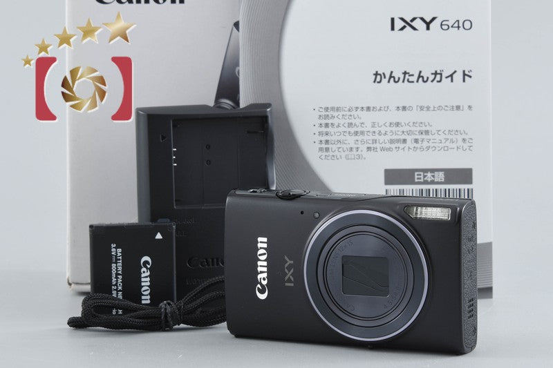 [Used] Canon IXY 640 Black Compact Digital Camera with Original Box