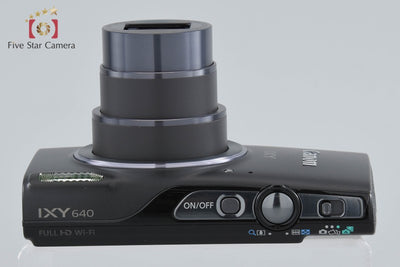 【中古】Canon キヤノン IXY 640 ブラック コンパクトデジタルカメラ 元箱付き