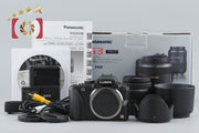 【中古】Panasonic パナソニック LUMIX DMC-G3 エスプリブラック ダブルズームレンズキット シャッター回数僅少 元箱付き