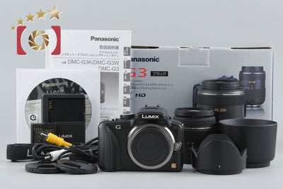 【中古】Panasonic パナソニック LUMIX DMC-G3 エスプリブラック ダブルズームレンズキット シャッター回数僅少 元箱付き