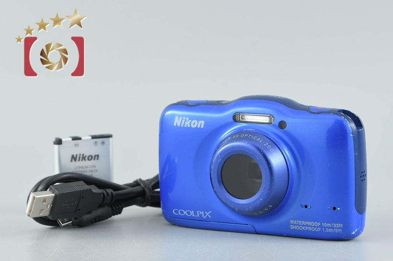 [Used] Nikon COOLPIX S32 Blue Compact Digital Camera