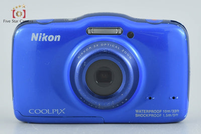 【中古】Nikon ニコン COOLPIX S32 ブルー コンパクトデジタルカメラ