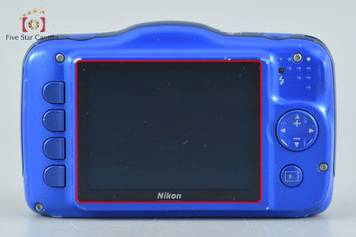 【中古】Nikon ニコン COOLPIX S32 ブルー コンパクトデジタルカメラ