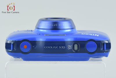 【中古】Nikon ニコン COOLPIX S32 ブルー コンパクトデジタルカメラ