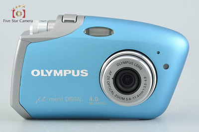 【中古】OLYMPUS オリンパス μ-mini DIGITAL クリスタルブルー コンパクトデジタルカメラ