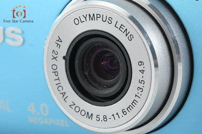 【中古】OLYMPUS オリンパス μ-mini DIGITAL クリスタルブルー コンパクトデジタルカメラ
