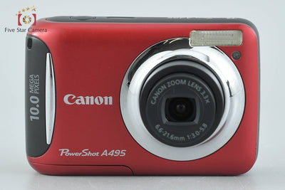 [Used] Canon PowerShot A495 Red Compact Digital Camera