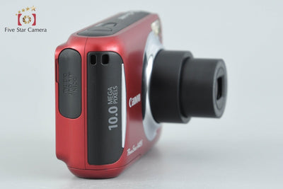 【中古】Canon キヤノン PowerShot A495 レッド コンパクトデジタルカメラ