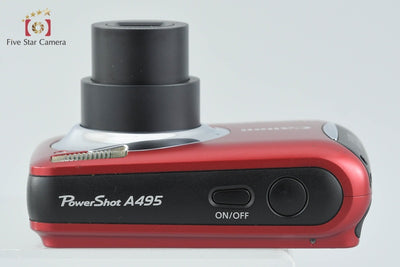 【中古】Canon キヤノン PowerShot A495 レッド コンパクトデジタルカメラ