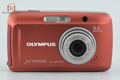 【中古】OLYMPUS オリンパス μ-40 DIGITAL レッドムーン コンパクトデジタルカメラ