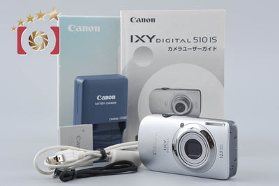 【中古】Canon キヤノン IXY Digital 510 IS シルバー コンパクトデジタルカメラ 元箱付き