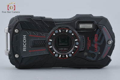 【中古】RICOH リコー PENTAX ペンタックス WG-30 エボニーブラック 防水アクションカメラ シャッター回数僅少