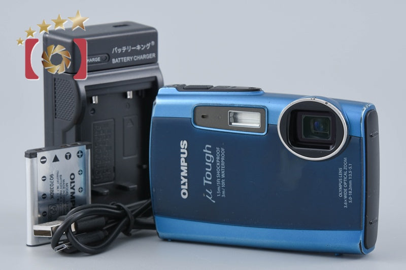 【中古】OLYMPUS オリンパス μ TOUGH-3000 ブルー コンパクトデジタルカメラ