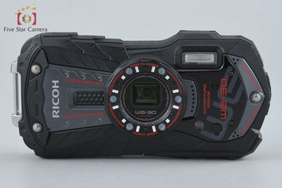 【中古】RICOH リコー PENTAX ペンタックス WG-30 エボニーブラック 防水アクションカメラ シャッター回数僅少
