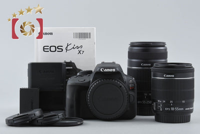 【中古】Canon キヤノン EOS Kiss X7 ダブルズームキット シャッター回数僅少