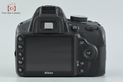 【中古】Nikon ニコン D3200 ダブルズームキット ブラック シャッター回数僅少