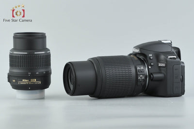 【中古】Nikon ニコン D3200 ダブルズームキット ブラック シャッター回数僅少