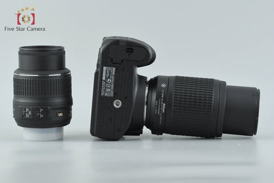 【中古】Nikon ニコン D3200 ダブルズームキット ブラック シャッター回数僅少