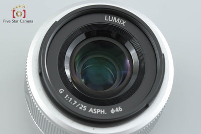 【中古】Panasonic パナソニック LUMIX G 25mm f/1.7 ASPH. H-H025 シルバー