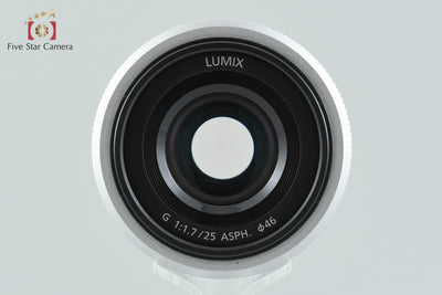 【中古】Panasonic パナソニック LUMIX G 25mm f/1.7 ASPH. H-H025 シルバー