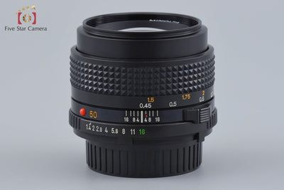 【中古】MINOLTA ミノルタ New MD 50mm f/1.4