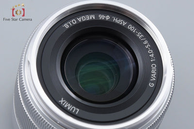 【中古】Panasonic パナソニック LUMIX G VARIO 35-100mm f/4-5.6 ASPH. MEGA O.I.S. H-FS35100 シルバー