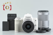 【中古】Canon キヤノン EOS Kiss M ダブルズームキット ホワイト
