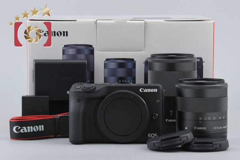 Canon EOS M3 ダブルズームキット 中古 おまけ色々 中古】Canon キヤノン EOS M3 ブラック ダブルズームキット 元箱付き