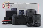 【中古】Canon キヤノン EOS M3 ブラック ダブルズームキット 元箱付き
