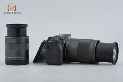 【中古】Canon キヤノン EOS M3 ブラック ダブルズームキット 元箱付き