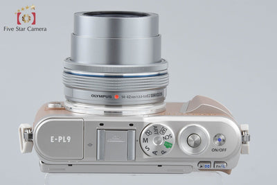 【中古】OLYMPUS オリンパス PEN E-PL9 ブラウン EZ ダブルズームキット シャッター回数僅少