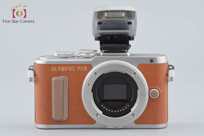 【中古】OLYMPUS オリンパス PEN E-PL8 EZ ダブルズームキット ブラウン シャッター回数僅少 元箱付き