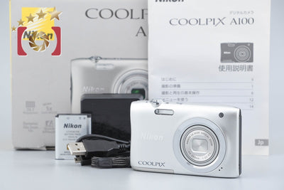 【中古】Nikon ニコン COOLPIX A100 シルバー コンパクトデジタルカメラ 元箱付き