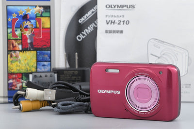 【中古】OLYMPUS オリンパス VH-210 レッド コンパクトデジタルカメラ 元箱付き